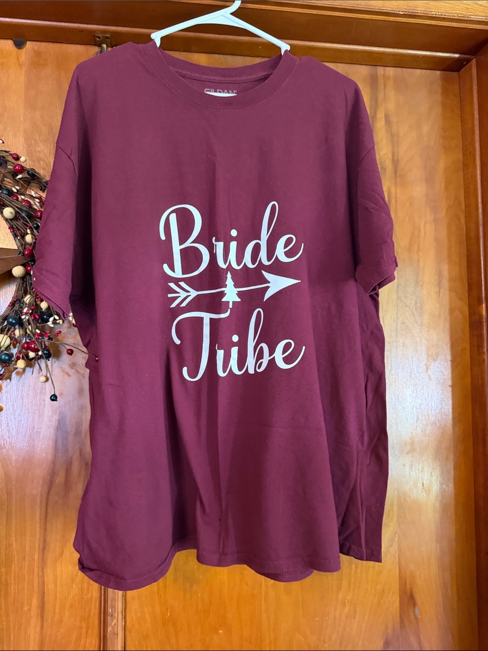 Gildan Maroon 'Bride Tribe' Graphic Tee